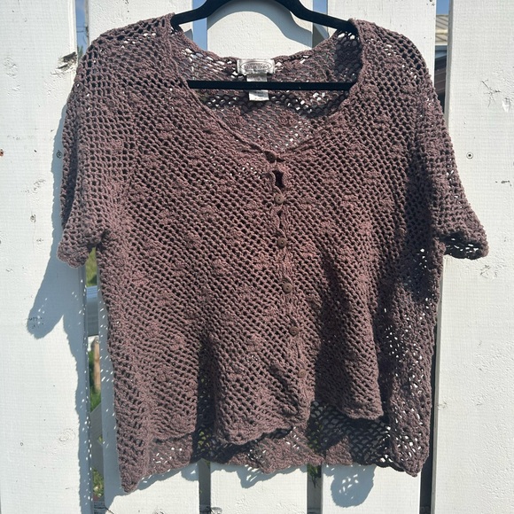 Y2K Northern Reflections Crochet Top - Picture 1 of 8